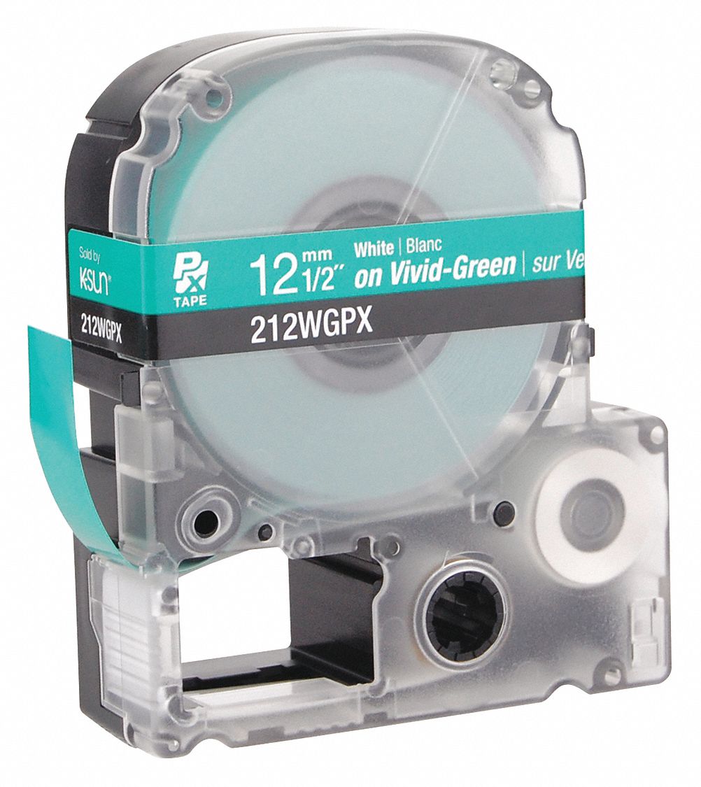 1/2 in x 30 ft, Polyester, Continuous Label Roll Cartridge 45WA28