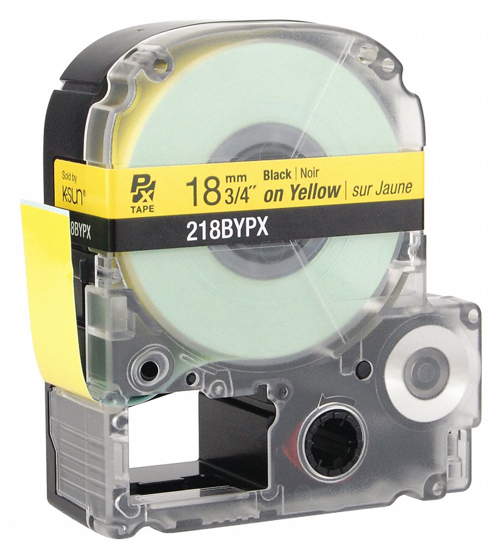 CARTRIDGE LABEL,3/4 IN. W, YELLOW