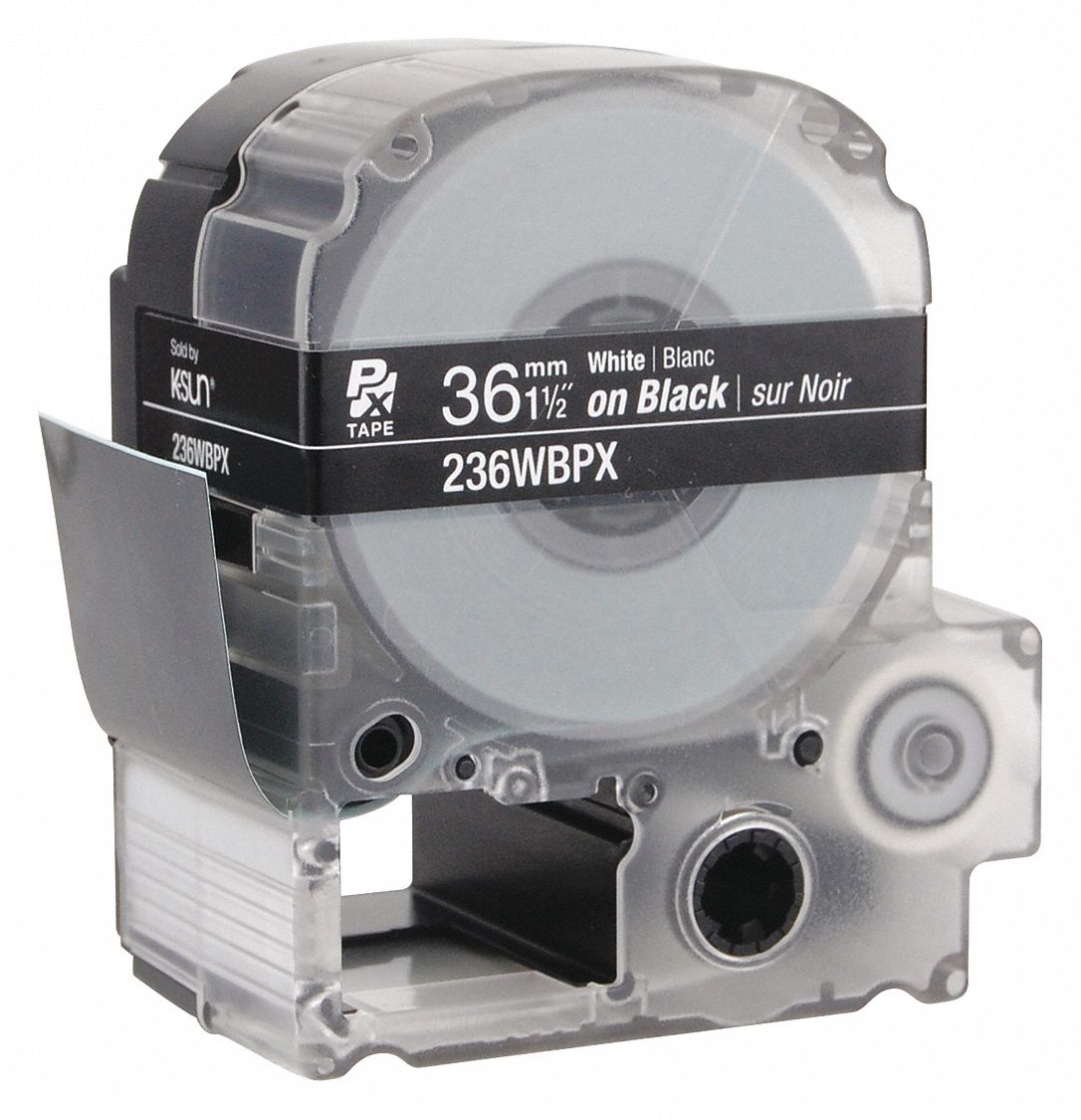 ETIQ ADHESIVE 36MM X 9,1M BLNC/NR