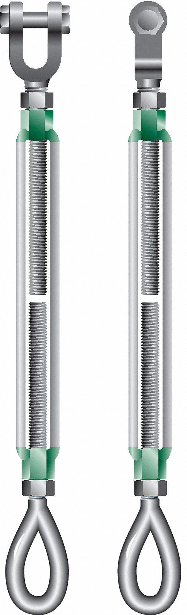 VAN BEEST Turnbuckle, Jaw and Eye, and Hot Dipped Galvanized