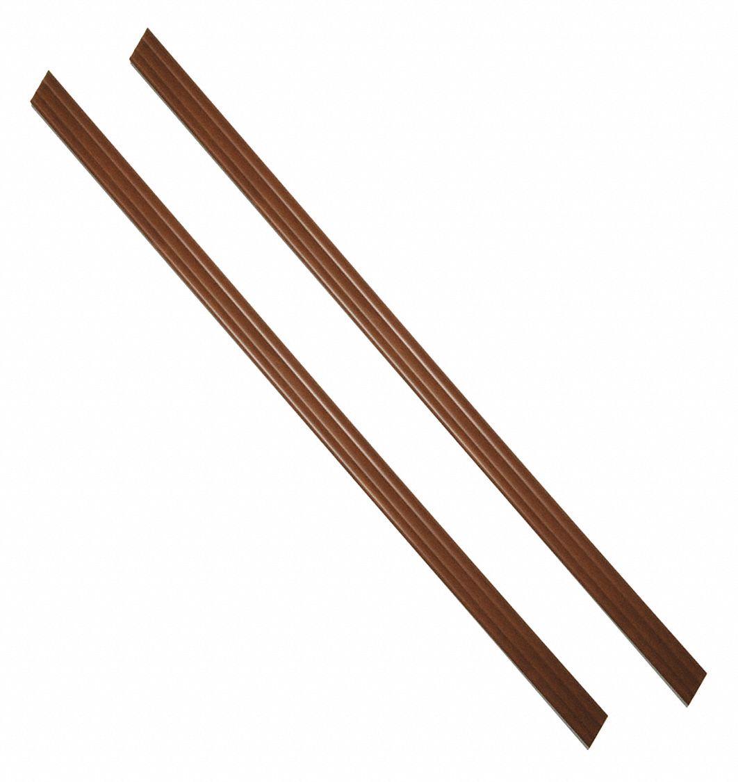 Strips: 1 1/2 in x 59 1/2 in x 1/4 in, Polymer Plastic, Wood Grain, Royal Oak, 2 PK