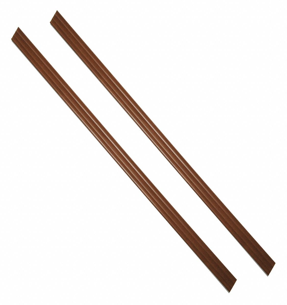 Strips: 1 1/2 in x 36 in x 1/4 in, Polymer Plastic, Wood Grain, Royal Oak, 2 PK