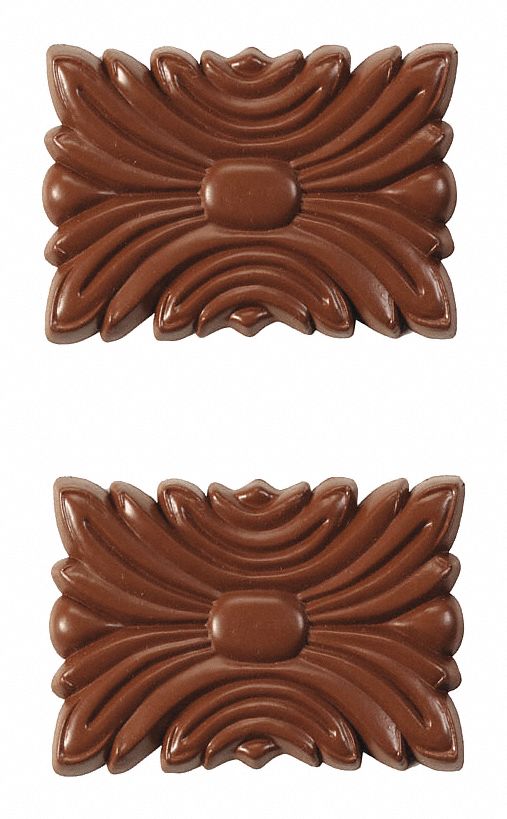 Seam Plates: 1 1/2 in x 3 in x 1/4 in, Plastic, Royal Oak, Royal Oak, 2 PK