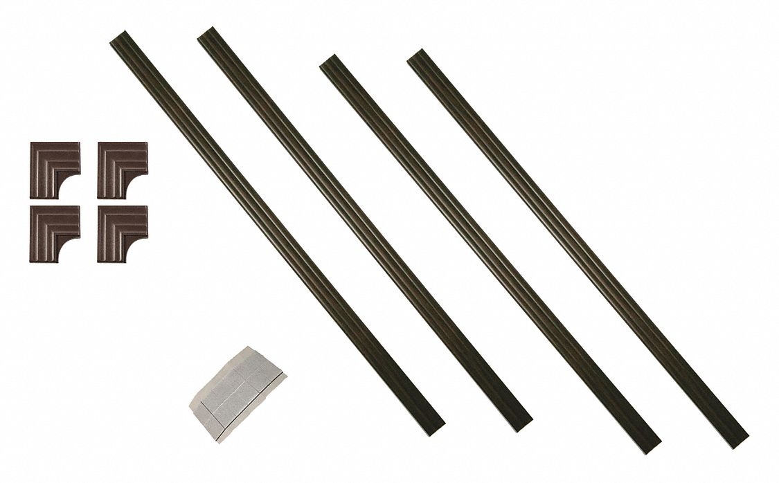 MIRREDGE Mirror Installation Kit Royal Oak, Wood Grain, Polymer Plastic, 1/4 in Ht, 60 in Lg, 1