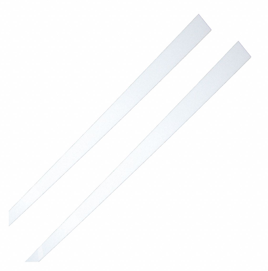 Strips: White, White Acrylic, White Acrylic, 1/8 in Ht, 60 in Lg, 1 1/2 in Wd, 1 1/2 in Dp, 2 PK