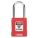 LOCKOUT PADLOCK, KEYED DIFFERENT, ALUMINUM, STANDARD BODY, HARDENED STEEL, RED