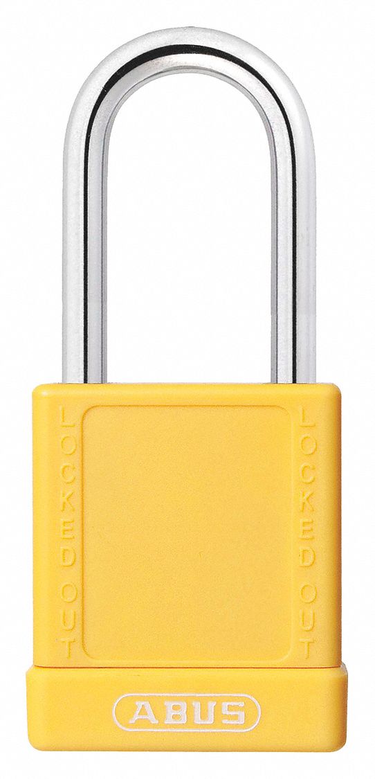 Lockout Padlock, KD, Yellow, 1-3/4"H, PK6