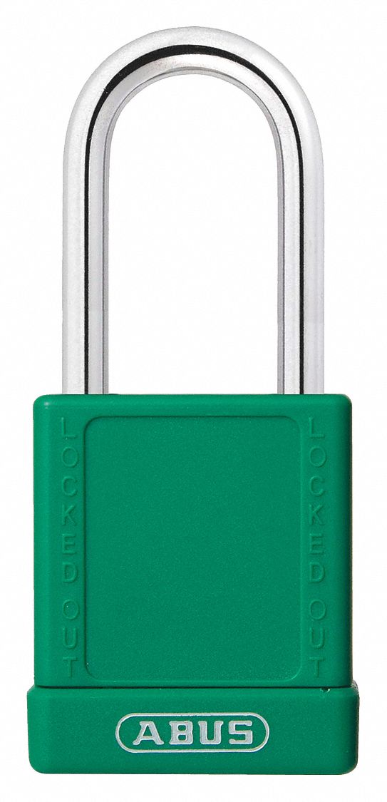 Lockout Padlock, KD, Green, 1-3/4"H