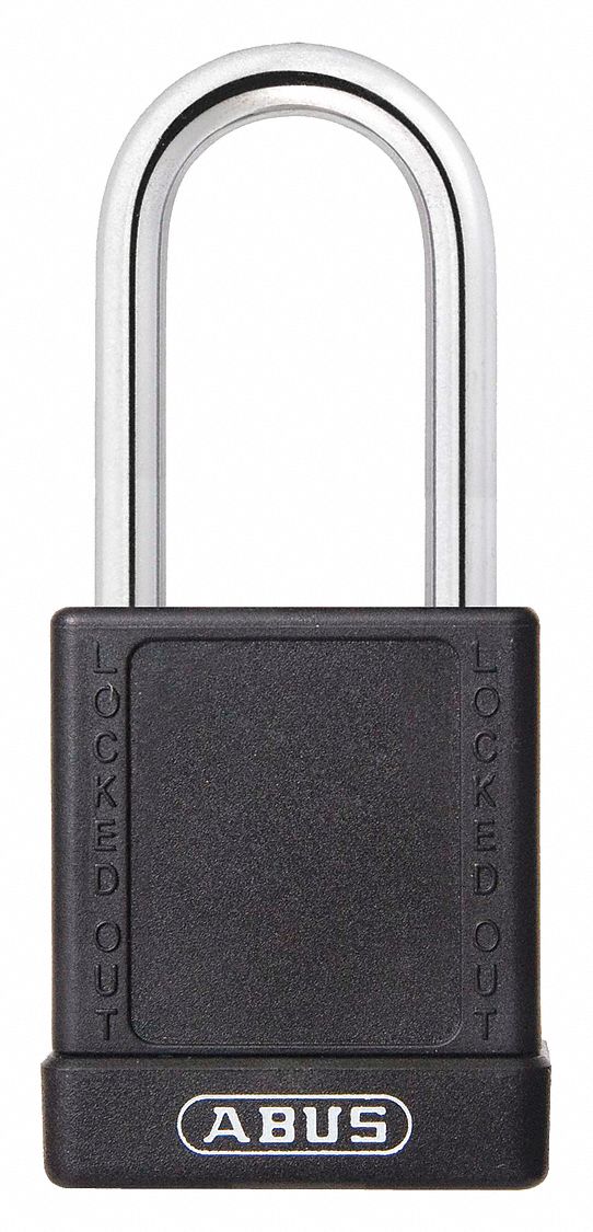 Lockout Padlock, KA, Black, 1-3/4"H, PK3