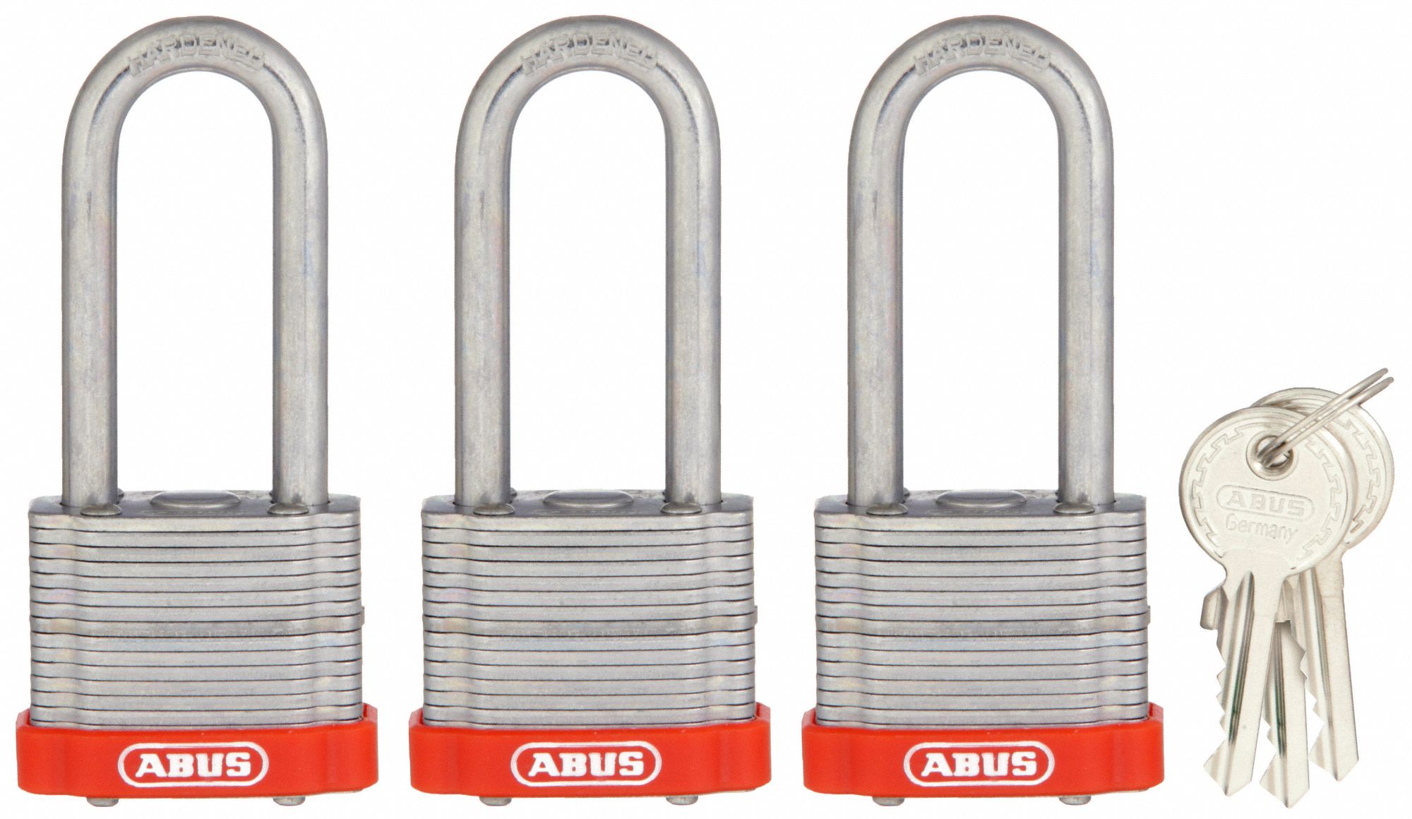 Keyed Padlock, Alike, 1-1/2"W, PK3