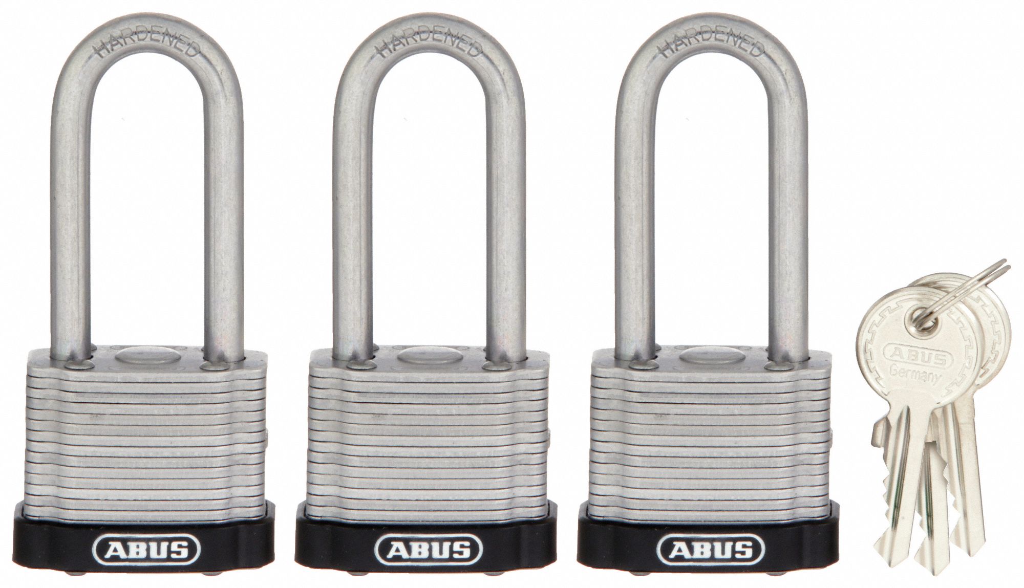 Keyed Padlock, Alike, 1-1/2"W, PK3