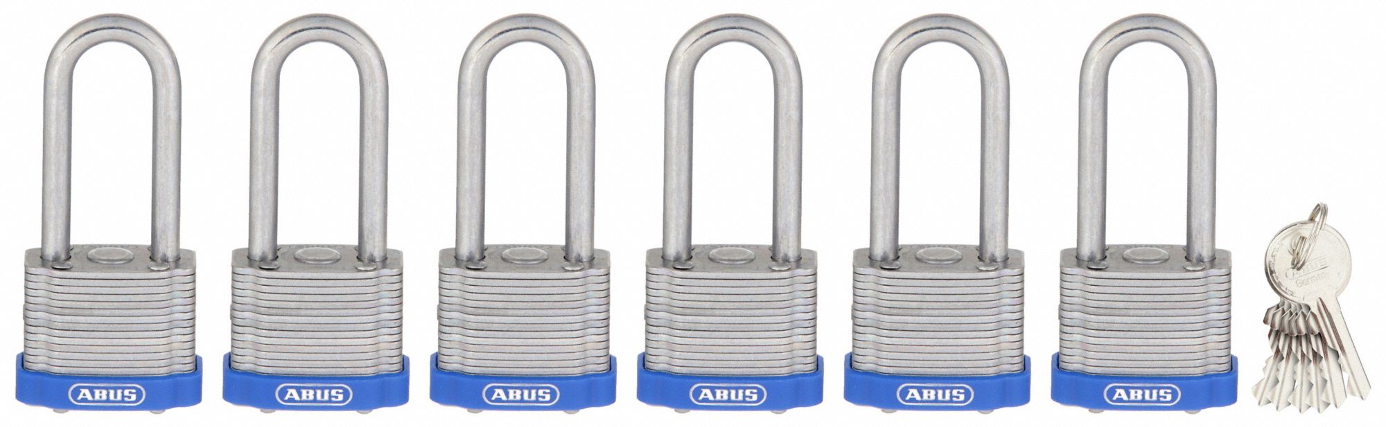 Keyed Padlock, Alike, 1-1/2"W, PK6