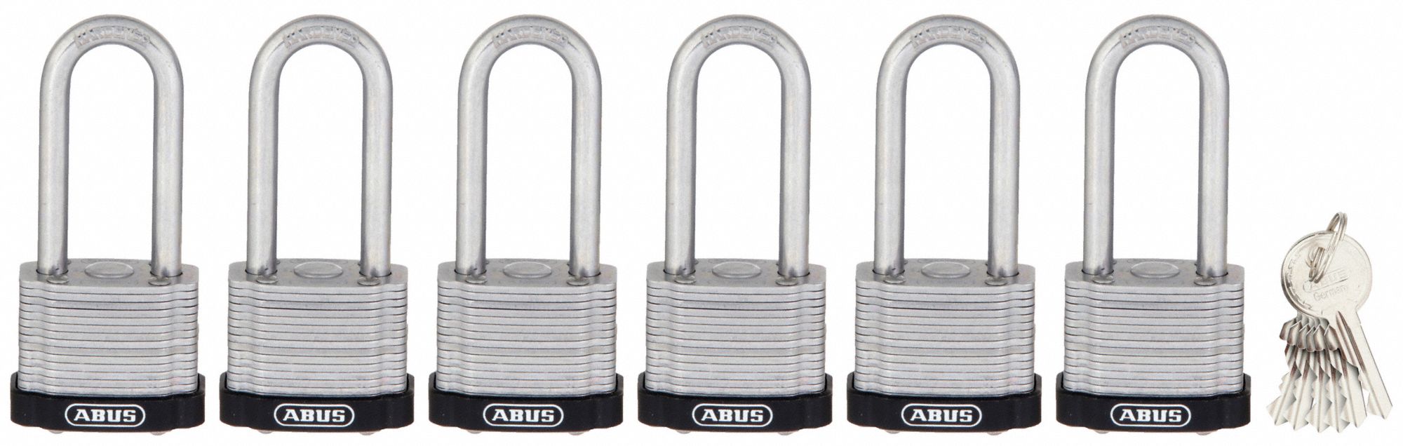 Keyed Padlock, Alike, 1-1/2"W, PK6
