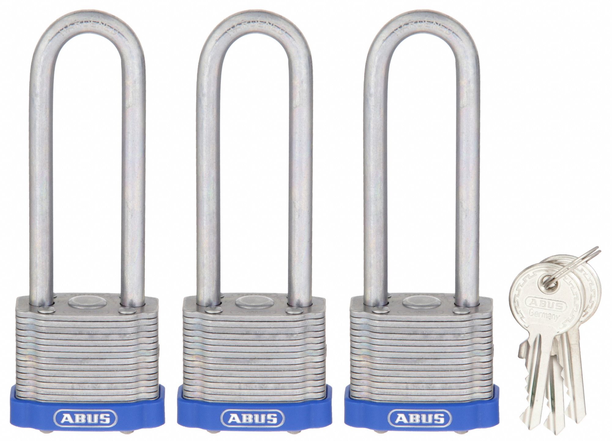 Keyed Padlock, Alike, 1-1/2"W, PK3