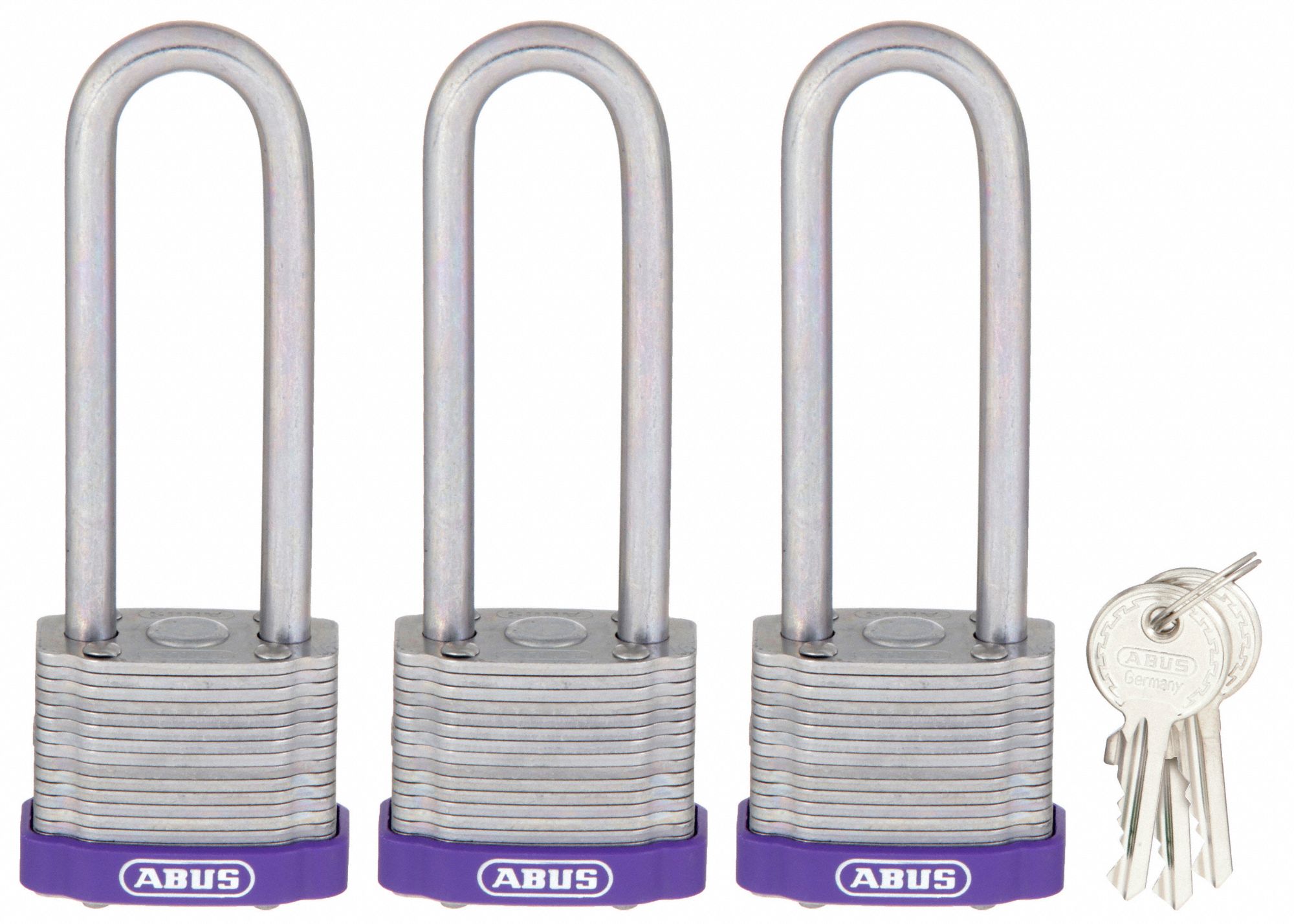 Keyed Padlock, Alike, 1-1/2"W, PK3