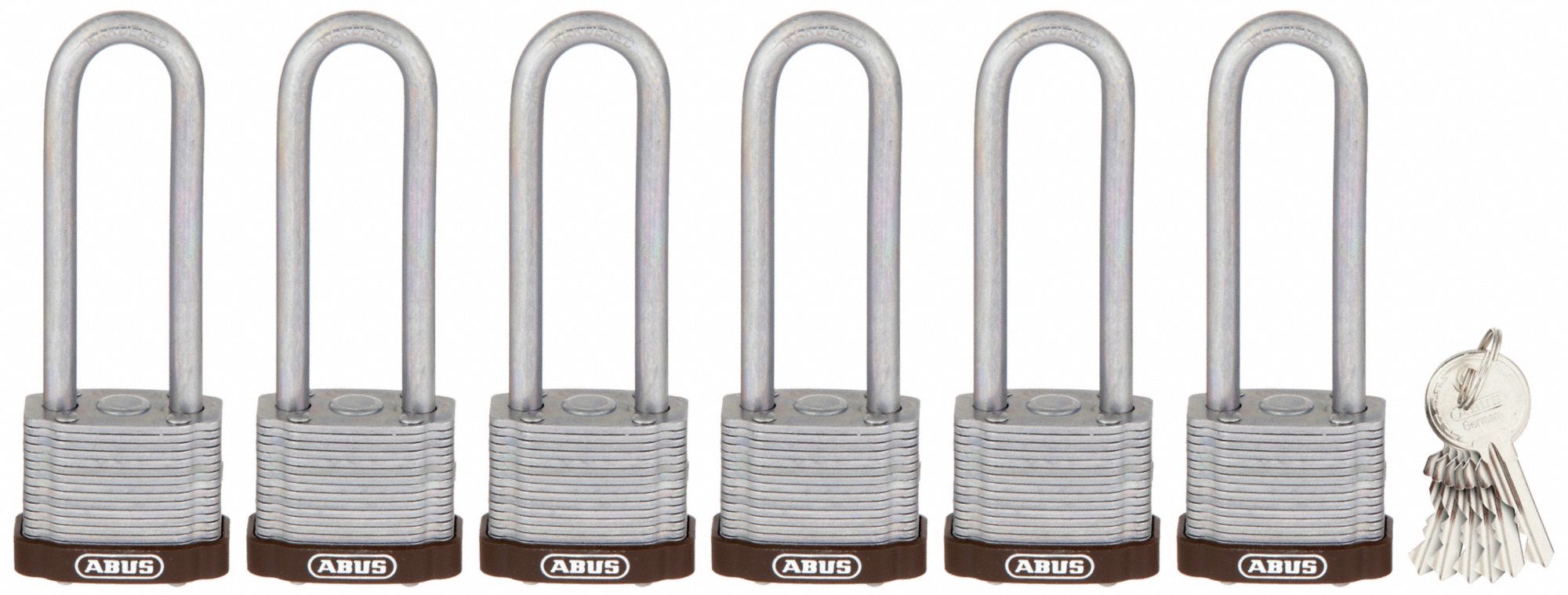 Keyed Padlock, Alike, 1-1/2"W, PK6