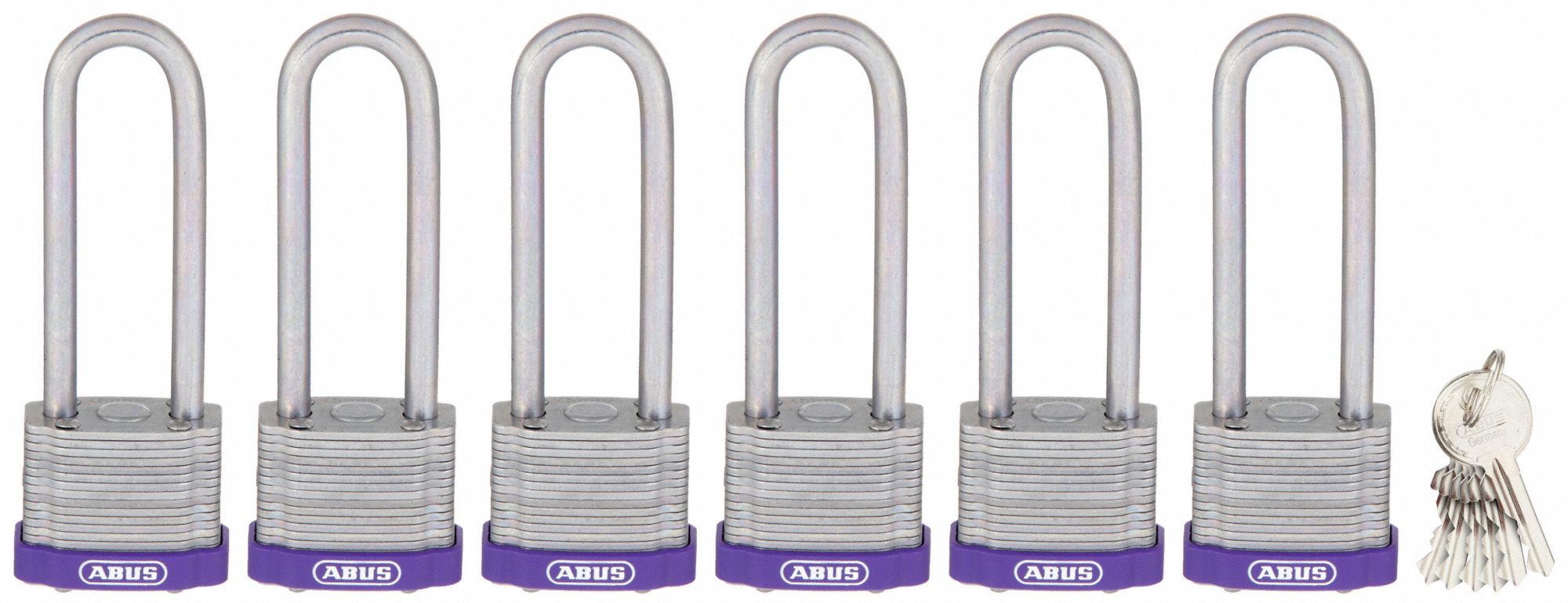 Keyed Padlock, Alike, 1-1/2"W, PK6