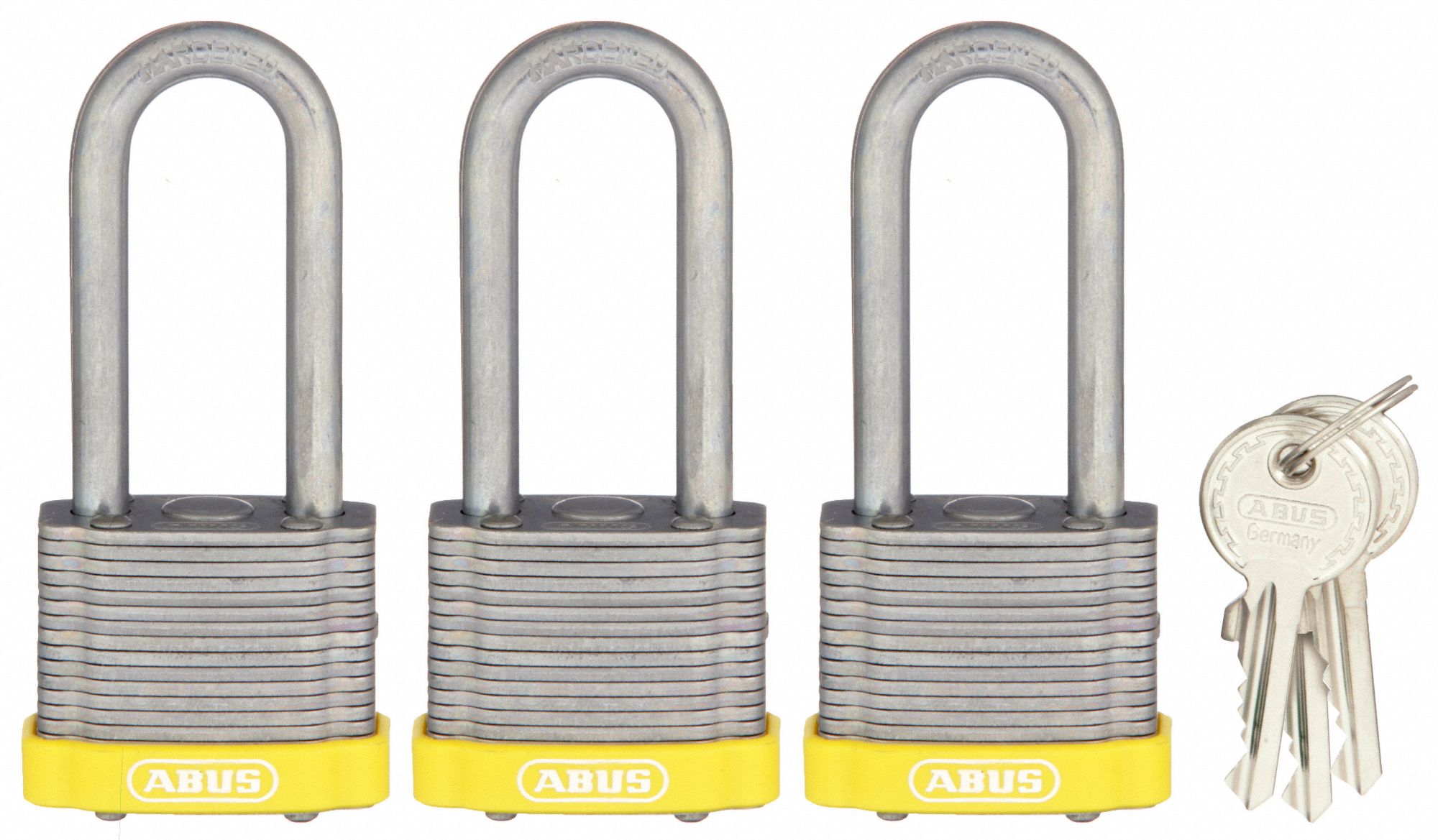 Keyed Padlock, Alike, 1-1/2"W, PK3