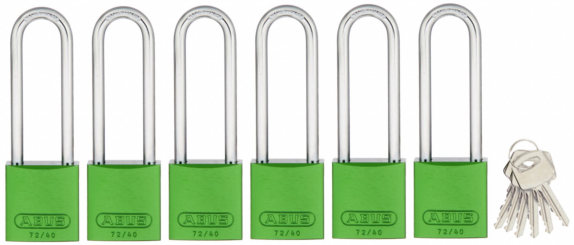 Keyed Padlock, Alike, 1-1/2"W, PK6