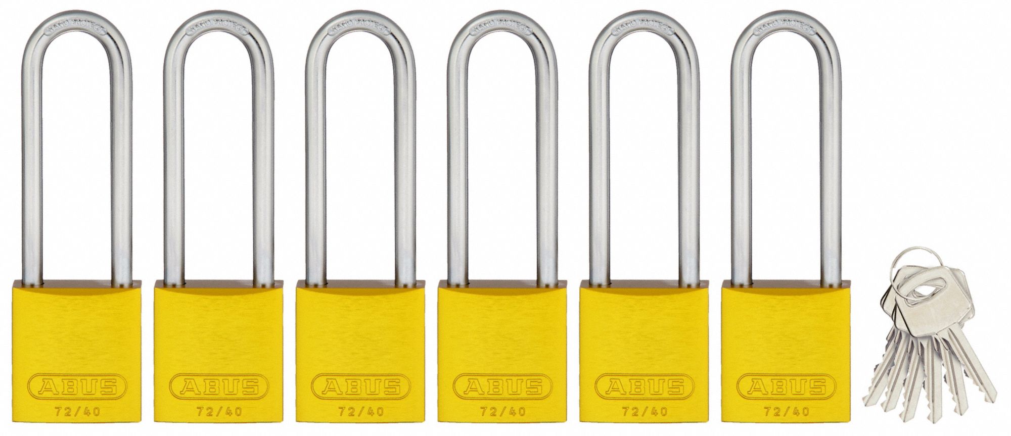 Lot De 8 Cadenas ABUS 65/40 40mm - Clés Identiques, Idéal Pour Sécuriser Plusieurs Accès