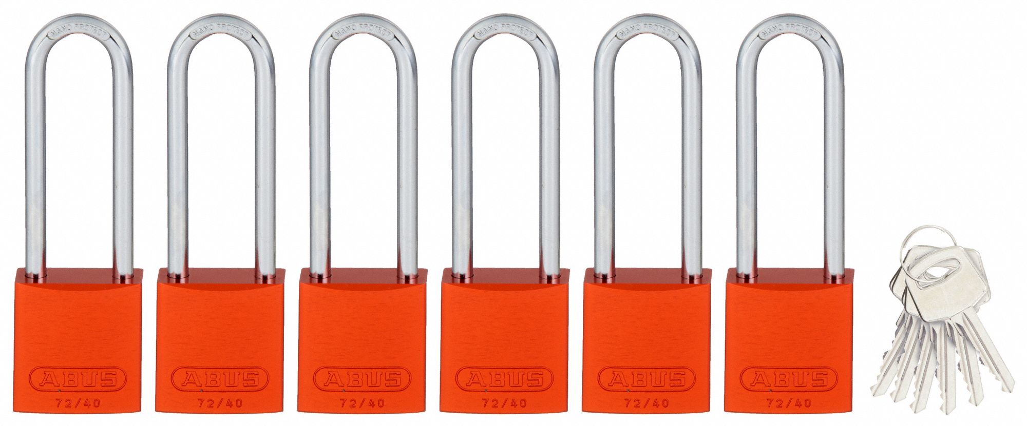 Keyed Padlock, Alike, 1-1/2"W, PK6