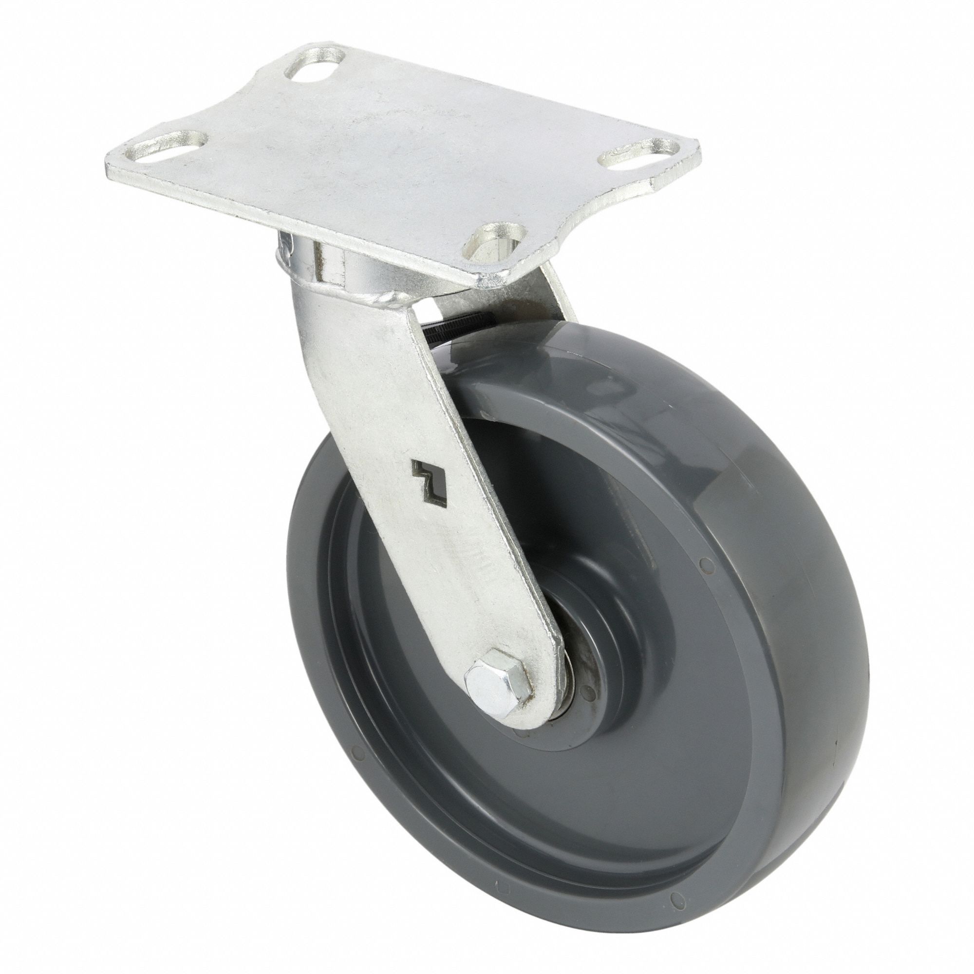 Plate Caster, Swivel, Nylon, 10 1/8"H