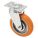 STANDARD PLATE CASTER, 5 IN WHEEL DIAMETER, 450 LB, 6¼ IN MOUNTING H, SWIVEL CASTER