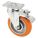 STANDARD PLATE CASTER, 5 IN WHEEL DIAMETER, 450 LB, 6¼ IN MOUNTING H, POLYURETHANE