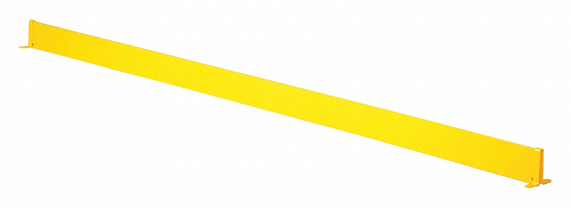 Toe Board: Safety Handrail, 4 in Overall Ht, 3 7/8 in Overall Wd, 92 5/8 in Overall Dp, Steel