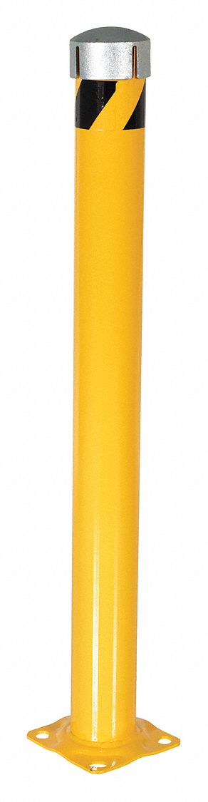 BOLLARD STL W/CHN SLOT 48H 4.5DIA