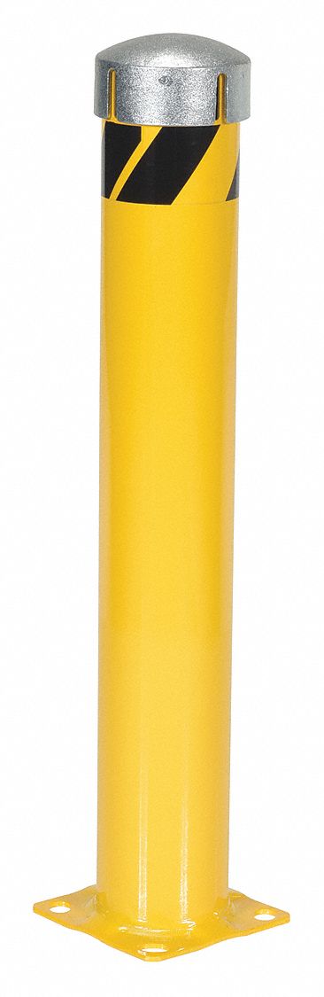 BOLLARD STL W/CHN SLOT 36H 5.5DIA