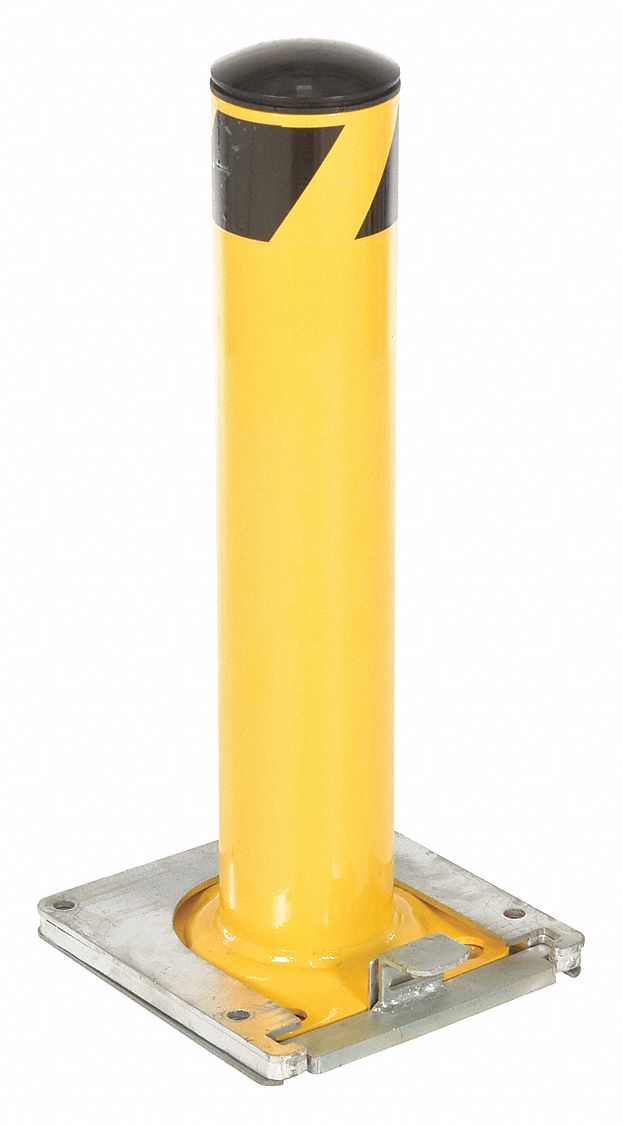 GRAINGER APPROVED 24 in Removable Steel Bollard with 4 1/2 in Outside ...