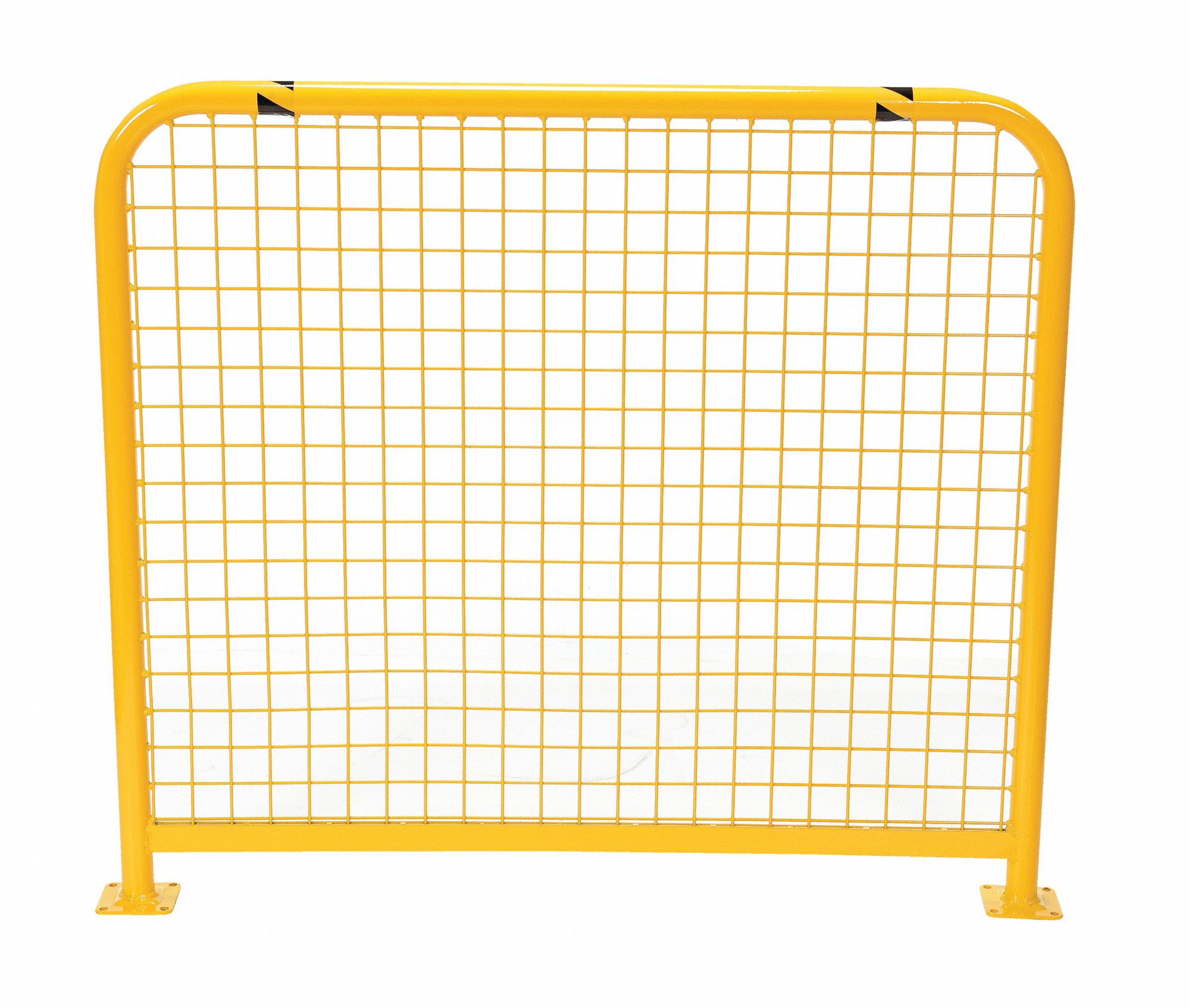 VESTIL Yellow, Steel, Machine Guard, Floor Mounted Guard Rail Mounting Style, 4 ft Overall