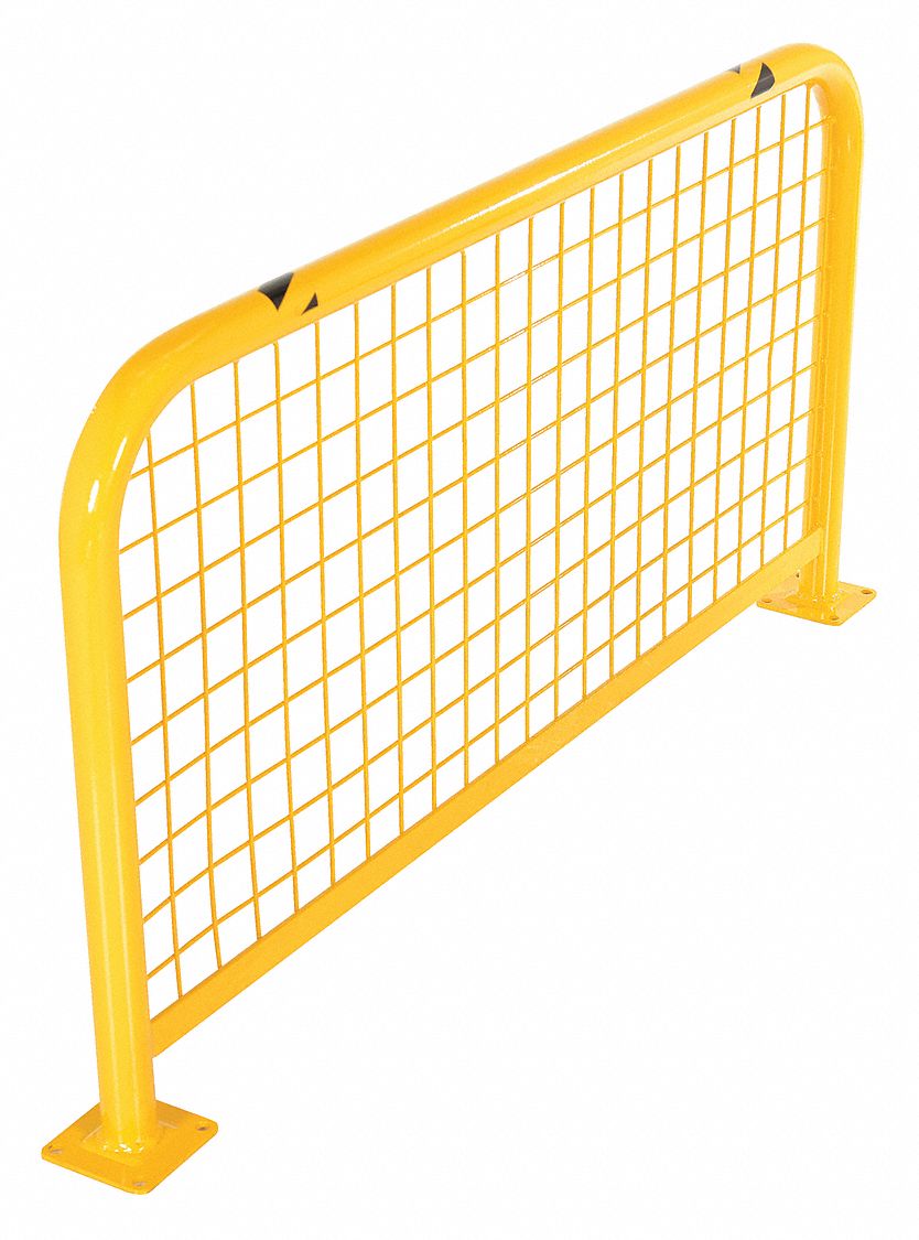 Floor Mounted Guard Rail Mounting, Steel, Machine Guard 45XC82HPROM