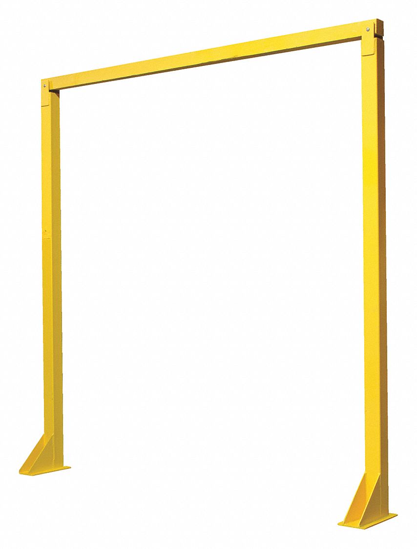 Stationary Warning Barrier, Yellow; Fits Door Width: 10 ft x 10 ft