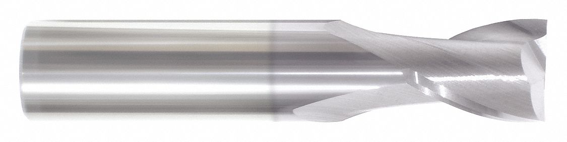 Square End Mill: Carbide, TiCN Coated, 2 Flute, 3/8" Mill Dia, 5/8" LOC, 2" OAL