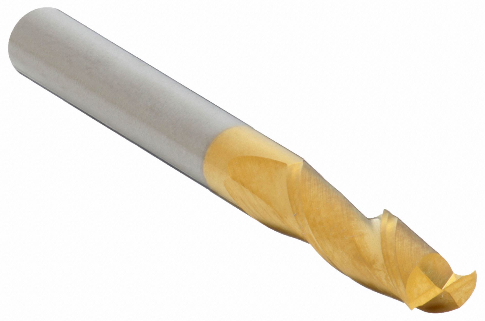 Square End Mill: Carbide, TiN Coated, 2 Flute, 4 mm Mill Dia, 14 mm LOC, 51 mm OAL