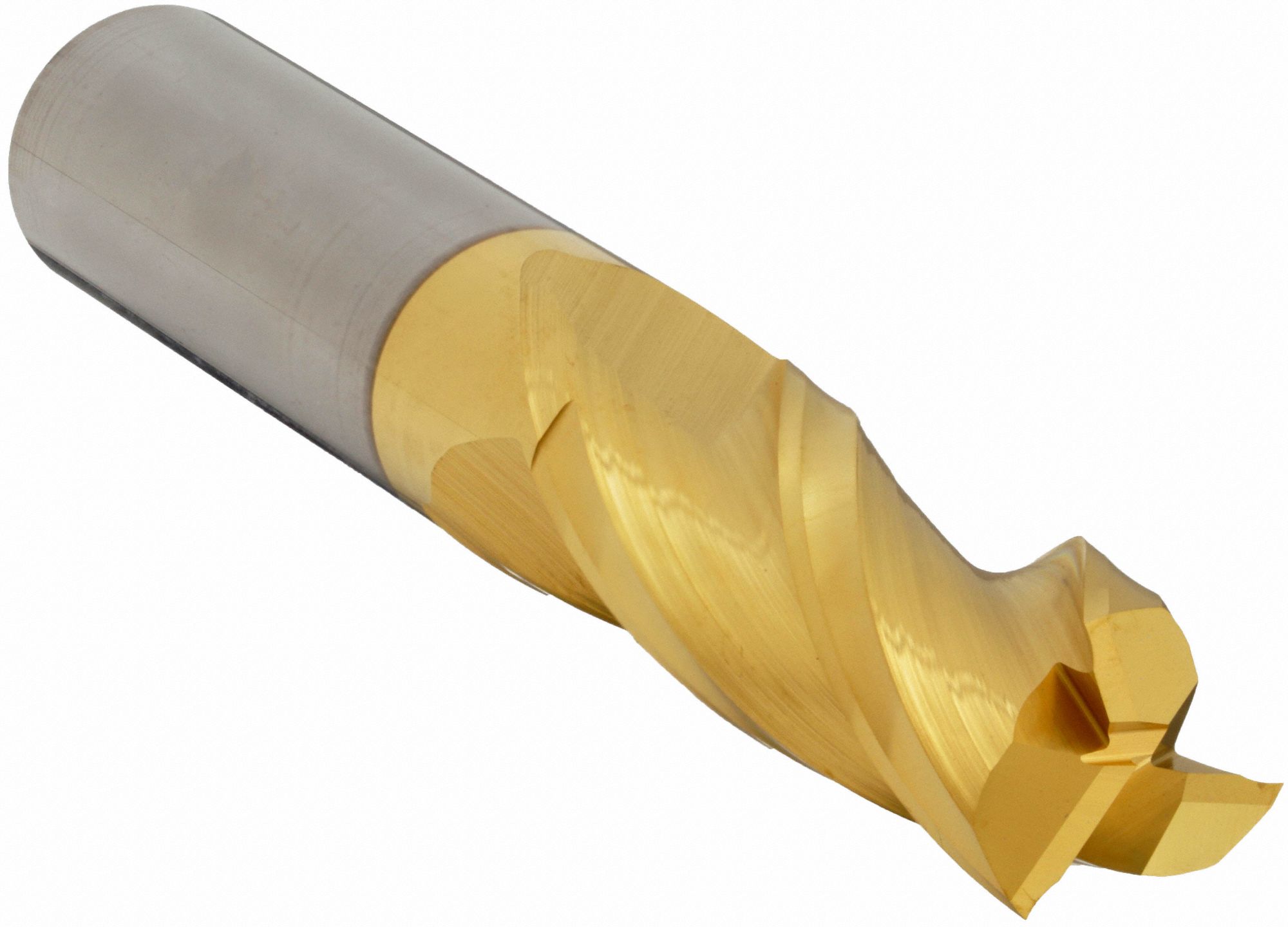 Square End Mill: Carbide, TiN Coated, 3 Flute, 9/32" Mill Dia, 3/4" LOC, 2-1/2" OAL