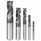 END MILL SET, 3 FLUTES, 5 PIECES, ⅛ IN SMALLEST MILL DIAMETER, ALTIN FINISH