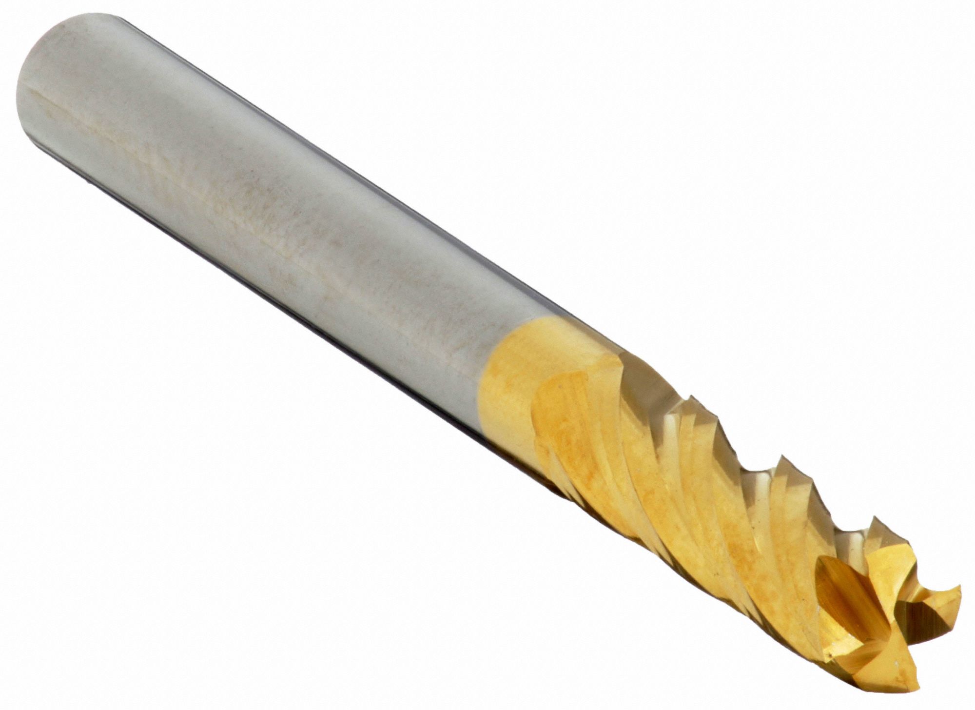 Square End Mill: Carbide, TiN Coated, 4 Flute, 9/64" Mill Dia, 9/16" LOC, 2" OAL