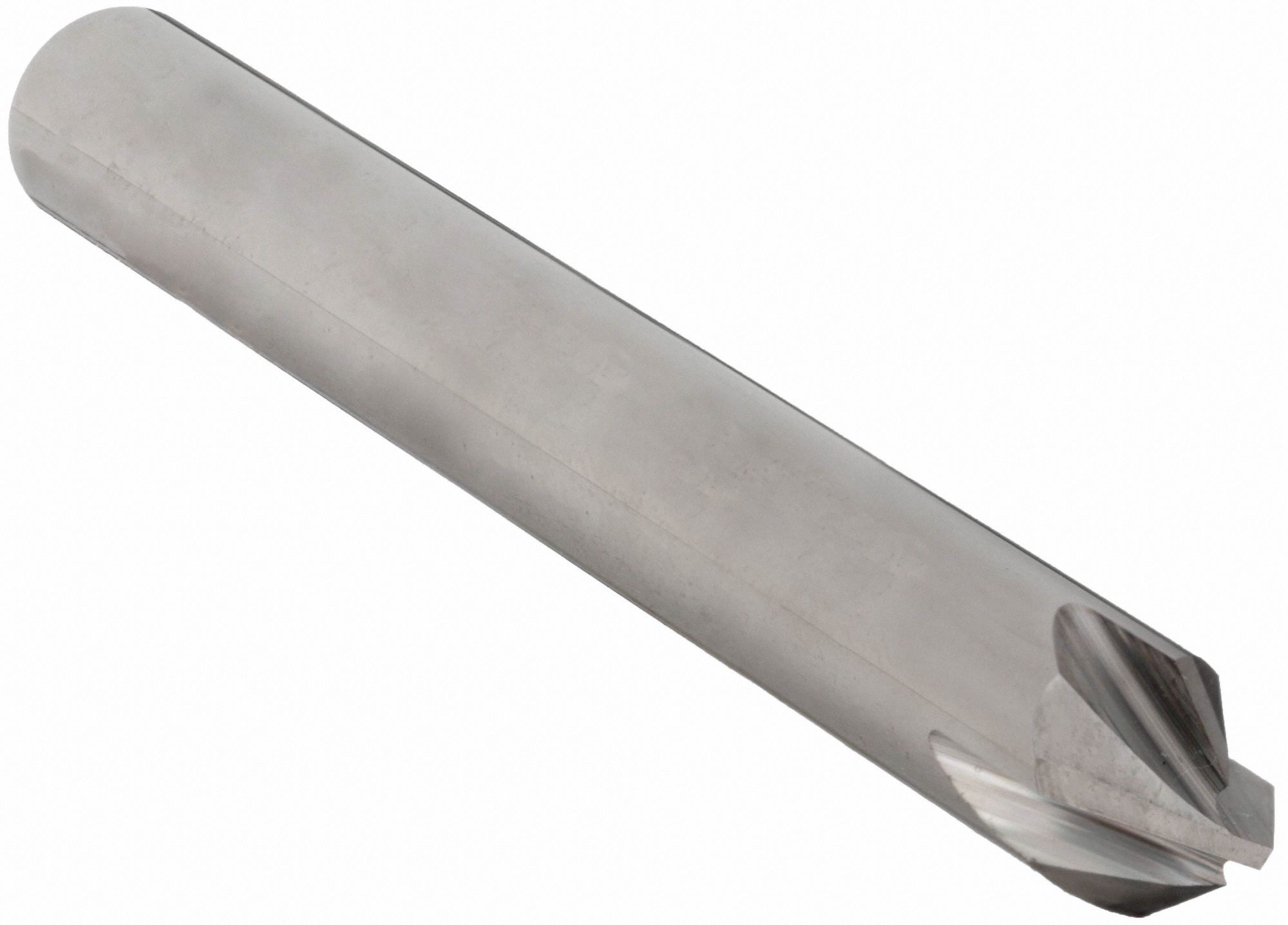 Chamfer Mill: Carbide, 4 Flute, 60°, 1/2" Mill Dia, 3" OAL