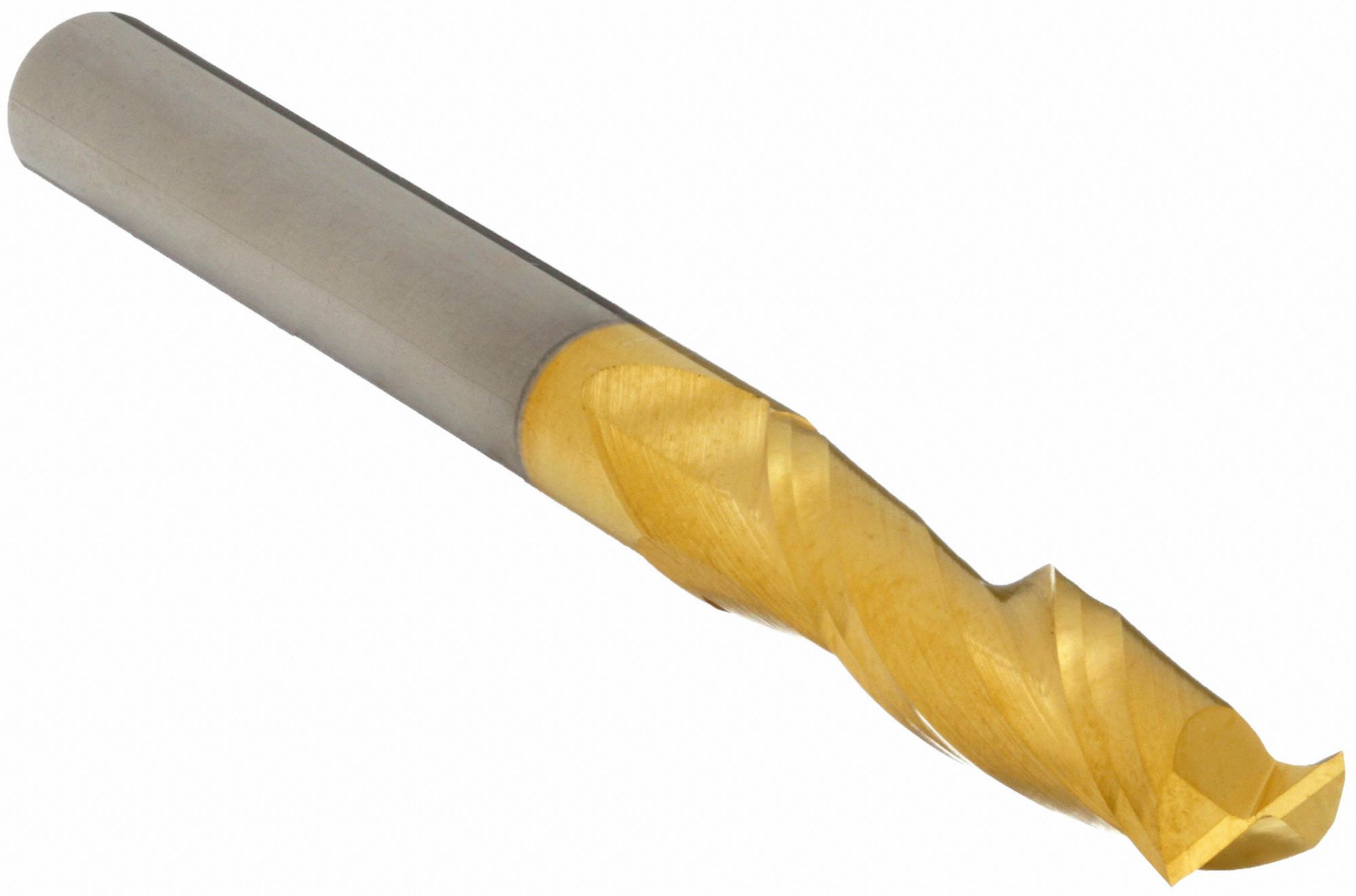 Square End Mill: Carbide, TiN Coated, 2 Flute, 5/32" Mill Dia, 3/4" LOC, 2-1/2" OAL