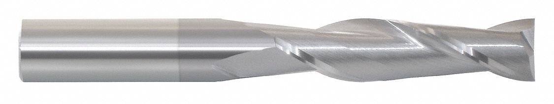 Square End Mill: Carbide, TiCN Coated, 2 Flute, 3/4" Mill Dia, 2-1/4" LOC, 5" OAL