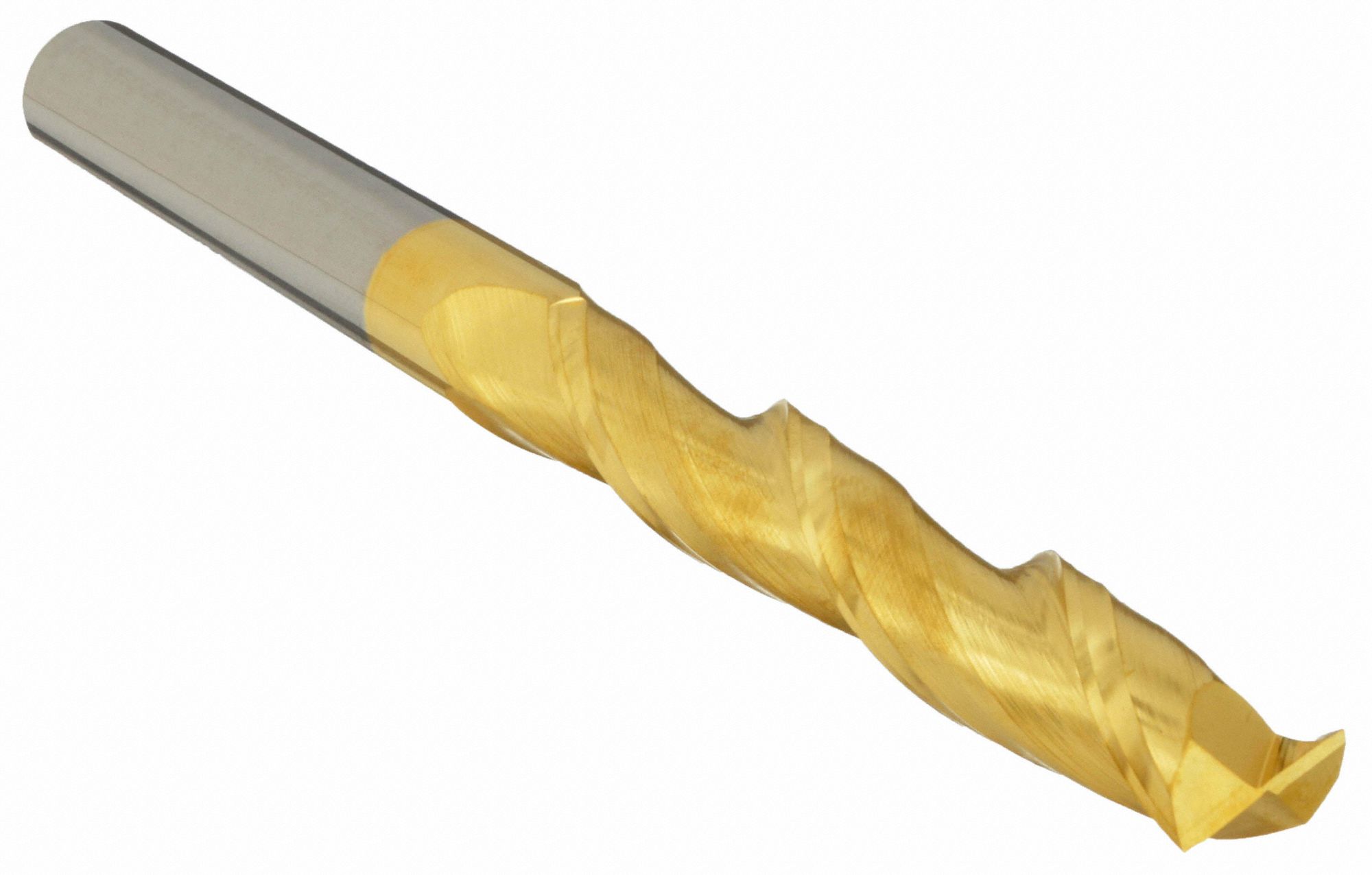 Square End Mill: Carbide, TiN Coated, 2 Flute, 5/8" Mill Dia, 1-1/2" LOC, 6" OAL