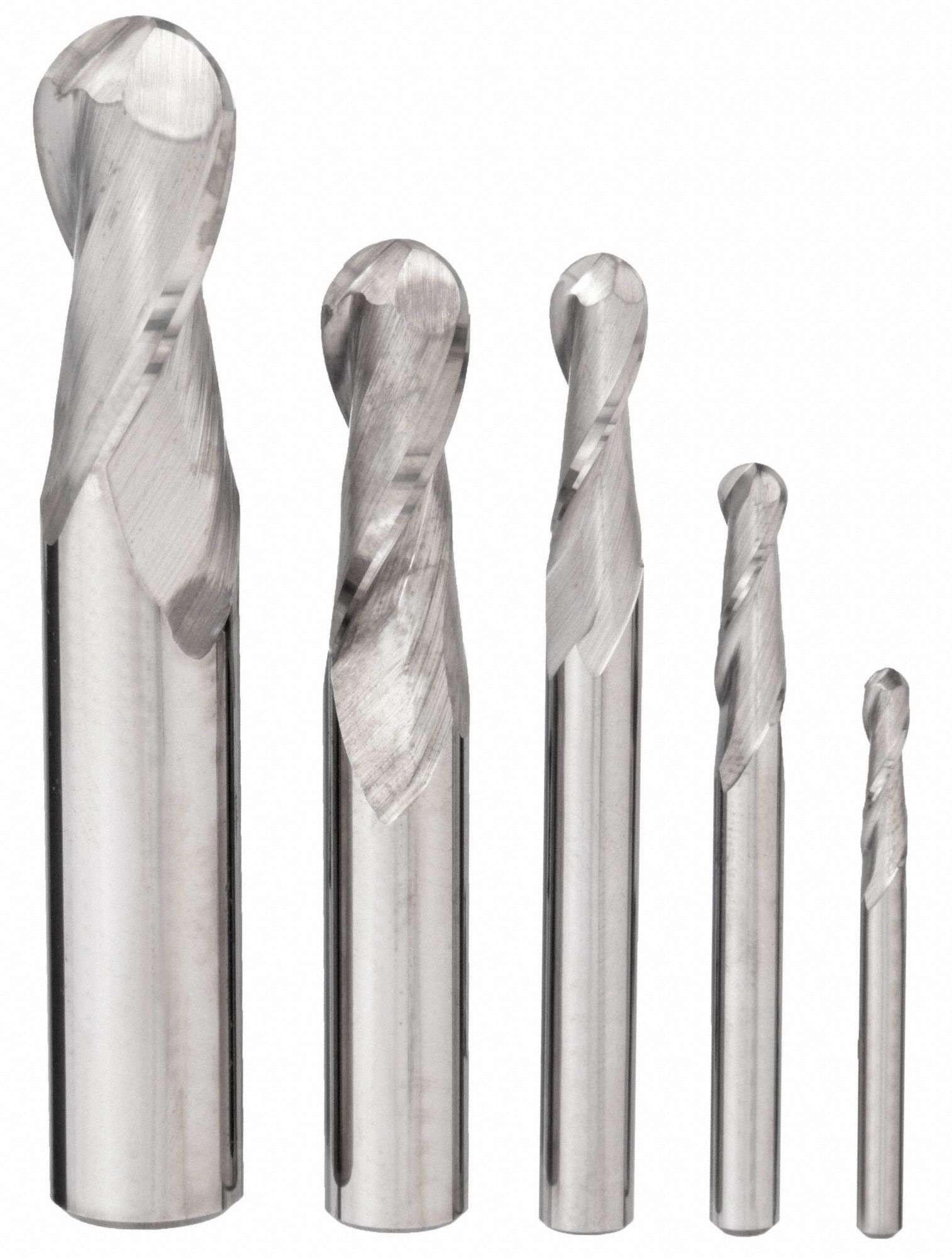 2 Flutes, 5 Pieces, End Mill Set 45XU24221888881 Grainger