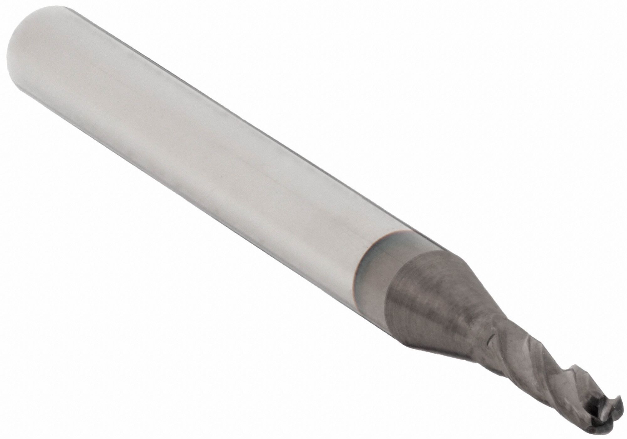 Ball End Mill: Carbide, TiCN Coated, 3 Flute, 1/16" Mill Dia, 1/4" LOC, 1-1/2" OAL