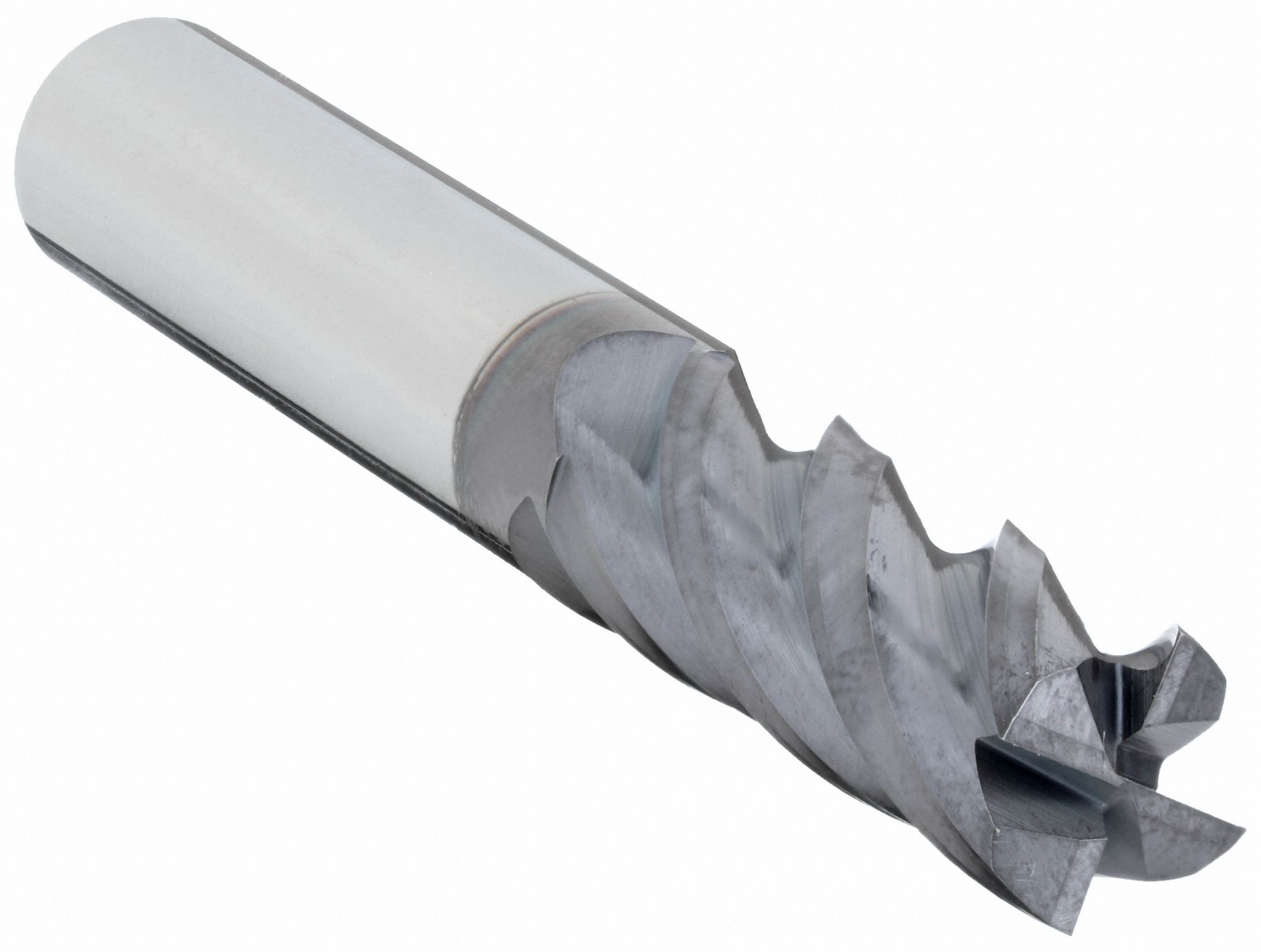 Square End Mill: Carbide, AlTiCrN Coated, 4 Flute, 1/4" Mill Dia, 3/4" LOC