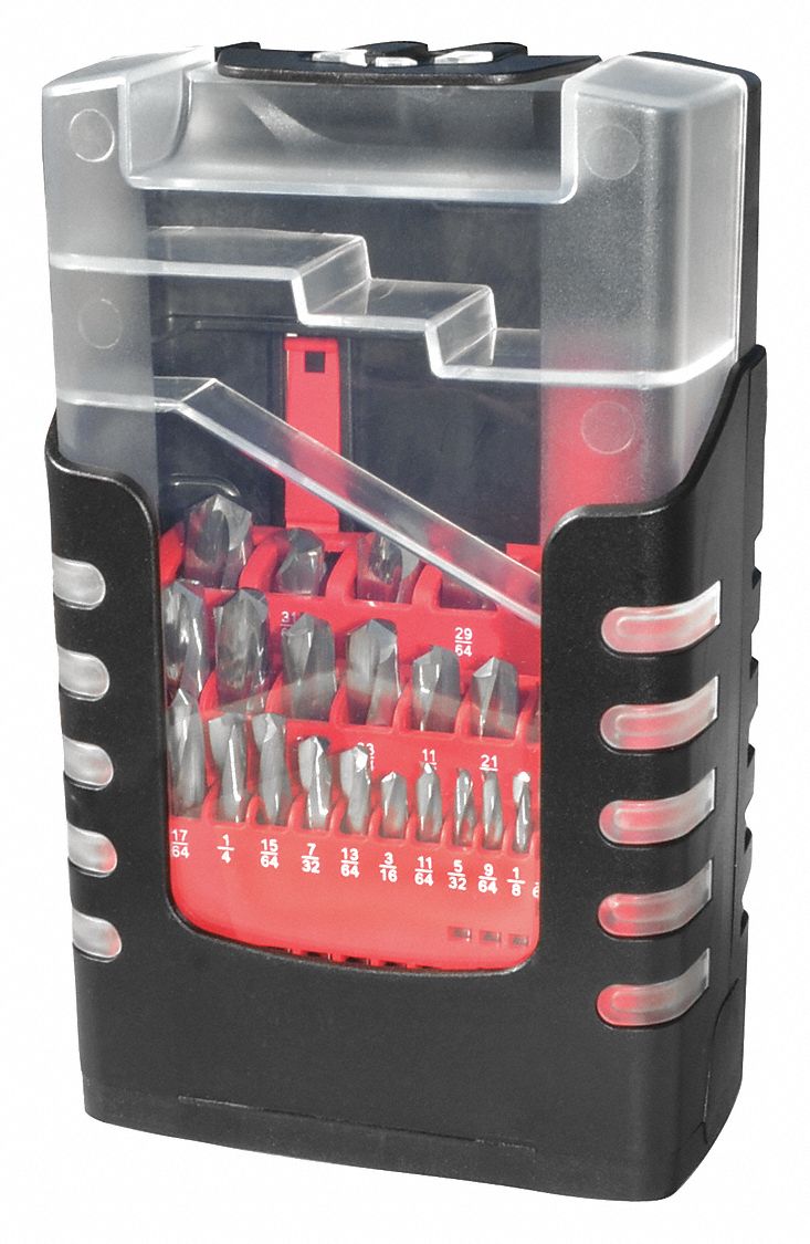 MONSTER Screw Machine Drill Bit Set, Number of Drill Bits 21, 135 °, Carbide, Bright (Uncoated