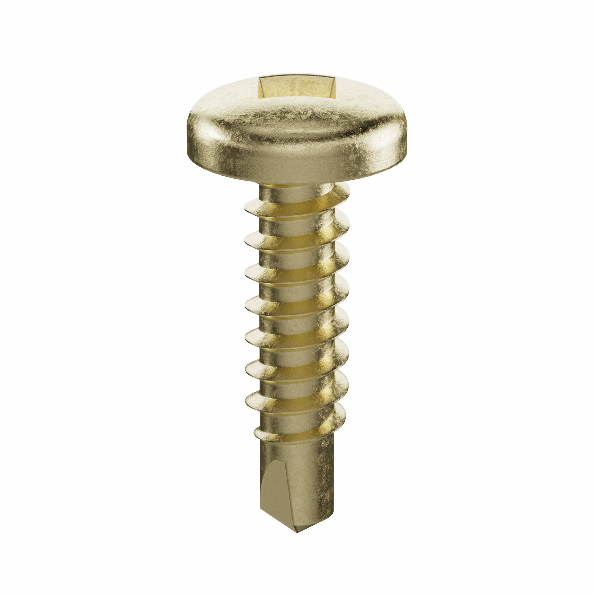 Self-Drilling Screw: Self-Drilling Screw, #10 Screw Size, 3/4 in Lg, Steel, Zinc Yellow, 8, 000 PK