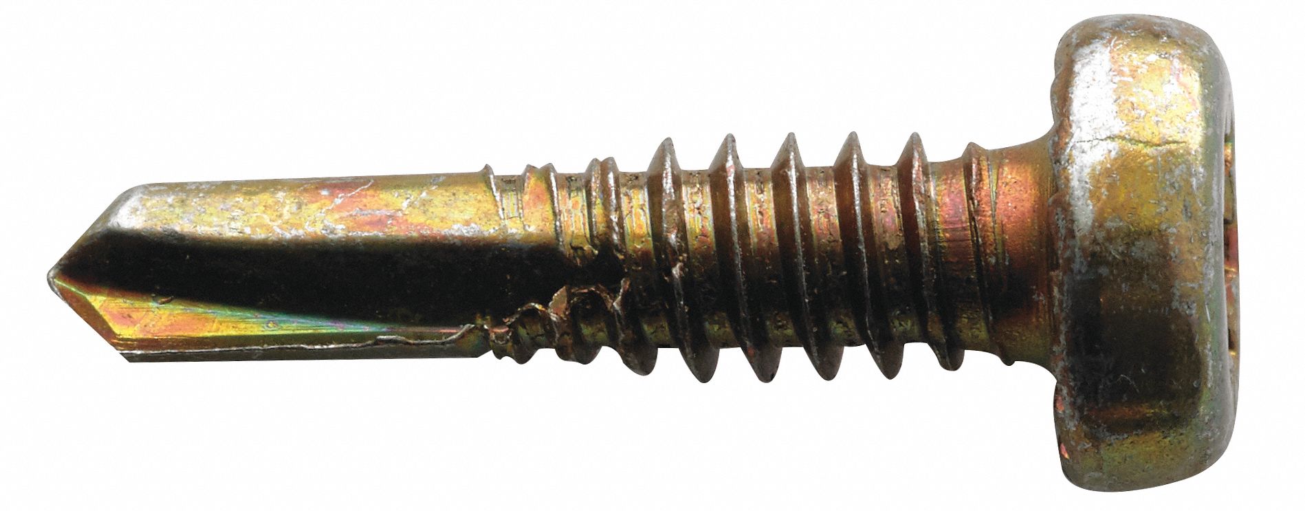 Self Drilling Screw: Self Drilling Screw, #10 Screw Size, 3/4 in Lg, Steel, Zinc Yellow, 8,000 PK